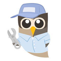 Owly Repair Man Mechanic from Hootsuite