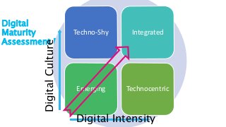 DigitalMaturityAssessment MatrixTechno-Shy IntegratedEmerging TechnocentricDigitalCultureDigital Intensity 