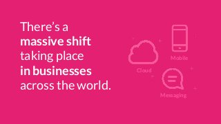 There’s amassive shifttaking placein businessesacross the world.CloudMessagingMobile 