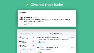Give and track kudos 