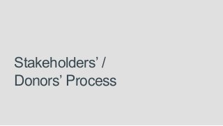 Stakeholders’ /Donors’ Process 