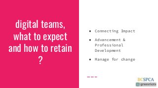digital teams,what to expectand how to retain?● Connecting Impact● Advancement &ProfessionalDevelopment● Manage fo...