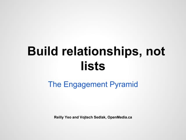 The Engagement Pyramid: Keeping sup...