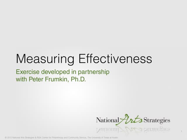 Measuring Effectiveness