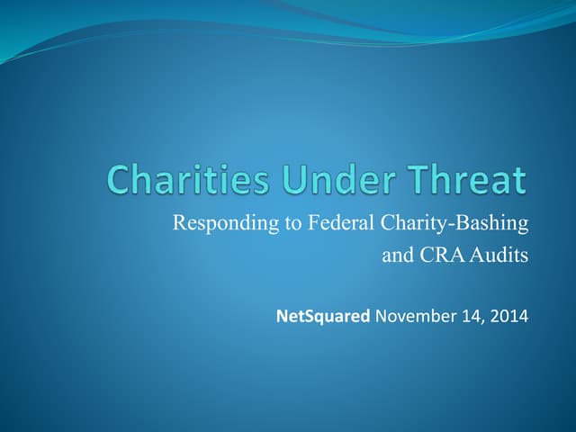 Charities Under Threat: Responding ...