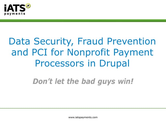 Data Security, Fraud Prevention and...