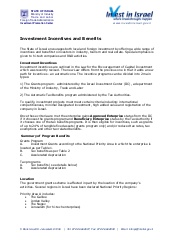 Investment Incentives Benefits in I...