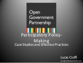 Participatory Policy Making