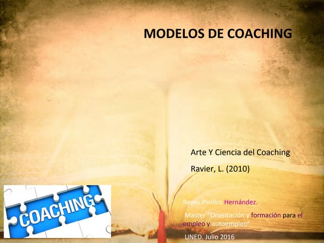 Ppt modelos coaching. Ravier2010