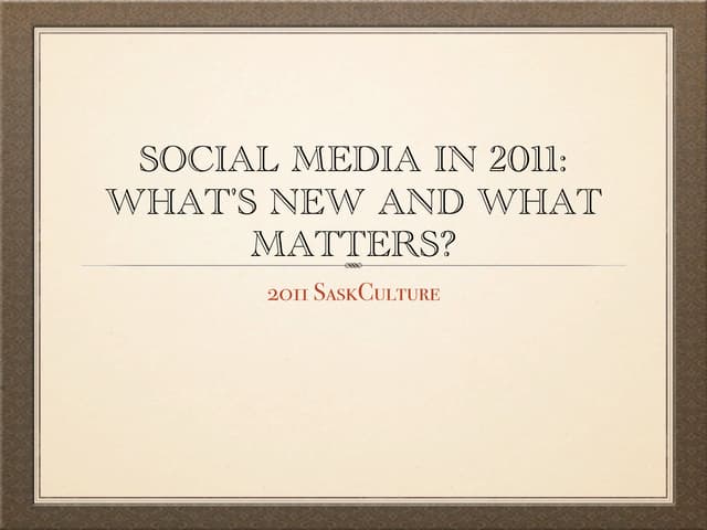 SaskCulture Annual Gathering Keynote