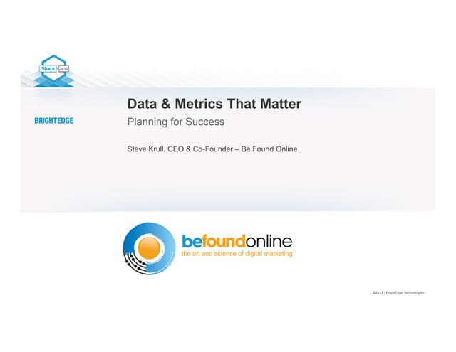 Metrics & Analytics That Matter - S...