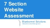 7 Section Website Assessment 