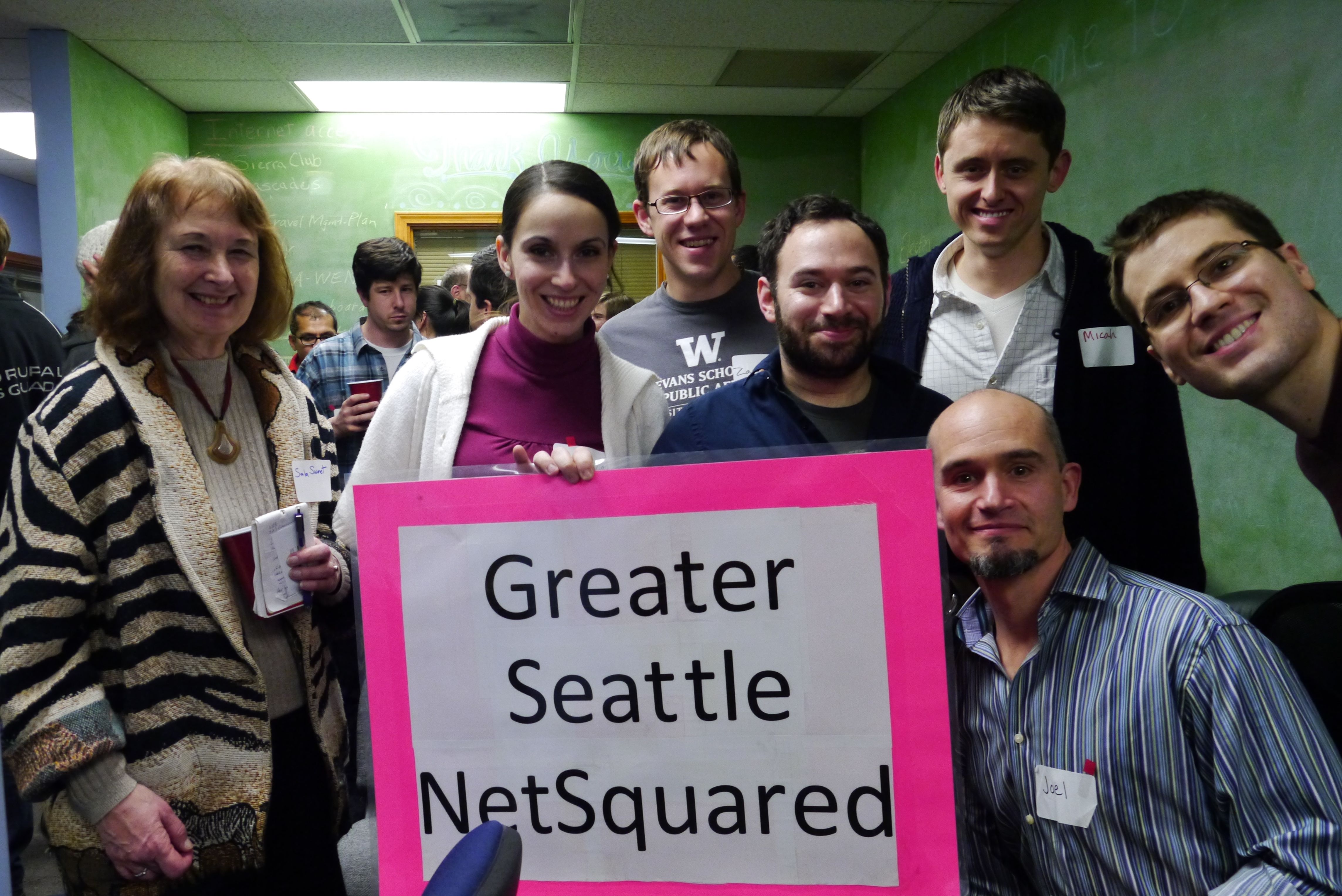 Seattle organizers with poster